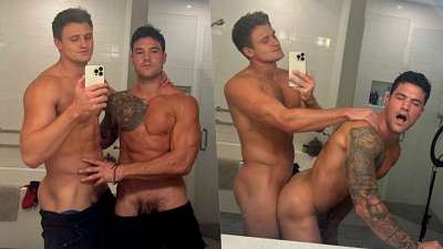 ItsJustParker and Alex fuck in the shower before moving to the bed