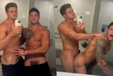 ItsJustParker and Alex fuck in the shower before moving to the bed