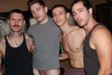 Pool Bottoms – Jay Tee, Zak Bishop, Des Irez and Brett Baker group fuck – PigBottoms