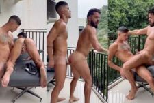 Bruno Lopez and Ronney Rebelle fuck on the balcony – Part 1