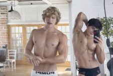 Owen Lindberg (sunshinesmile99) and Alejandro Pino (hotalex6) model underwear