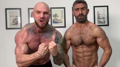 muscle worship session with hairy guy – Aslan Demir and Valdemar Santana