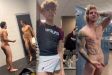 Compilation of sucking, fucking, and jerking in the gym locker room