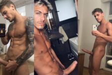 Chris Diamond jerks off in the bathroom