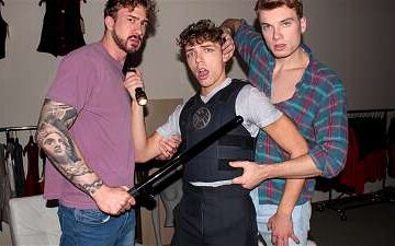 Jack Valor, Caden Dior and Evan Jordie fuck – Covering the Law’s Ass with Cum: Who’s in charge now?