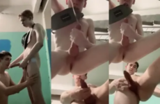 Twinks fuck in the stairwell