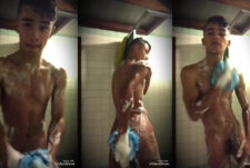Fit twink takes a shower