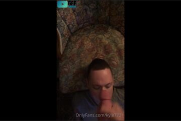 Late night blowjob and covering his face with my load – Kyle7731