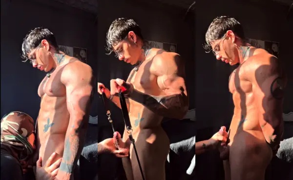 Slave workships me while I workout Slave workships me while I workout