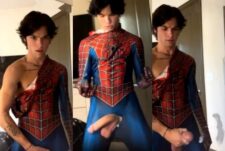 Logansprivatepage – jerking off in a spiderman costume