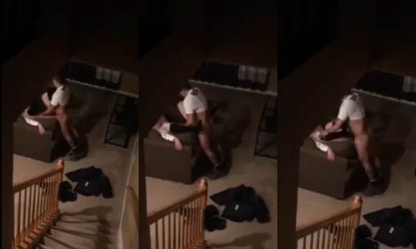 Secretly recording my husband fuck his hookup in the basement