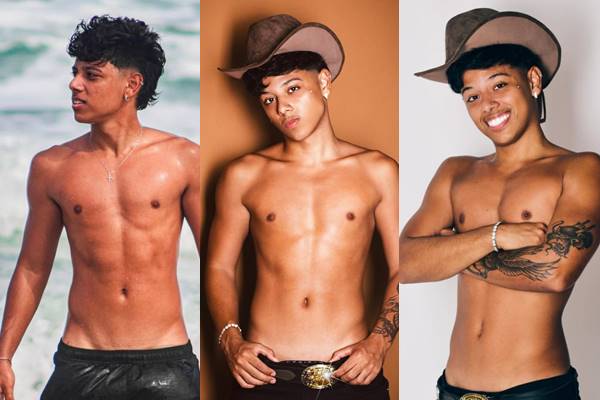 Clip of Bruno Vinicius (vinibrunou) showing off his curved cock