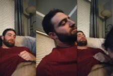 Bearded guy gets head