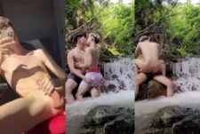 Twinks fuck at the waterfall