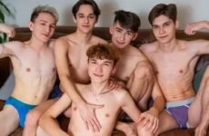 Adam Keller, Tony Keit, Amon, Philip Kiss, Scott Smith – Twink Fuck Fest on My Couch! The More, The Merrier