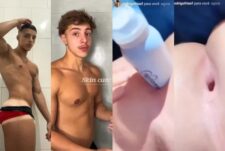 Famous skincare tiktoker RodrigoFriasf shows off his hole and sticks product up his ass