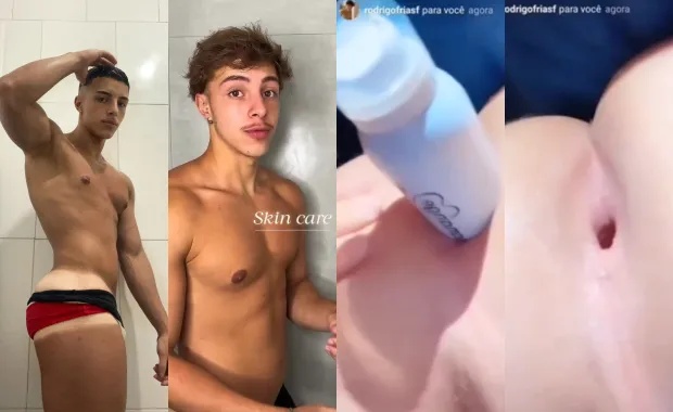 Famous skincare tiktoker RodrigoFriasf shows off his hole and sticks product up his ass