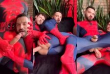 Igor Lucios and Tim Kruger fuck in spiderman costumes – Part 2