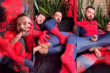 Igor Lucios and Tim Kruger fuck in spiderman costumes – Part 2