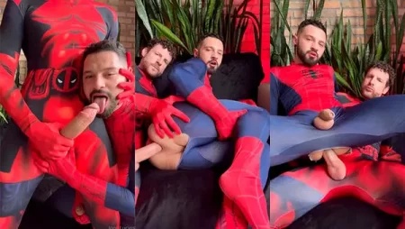 Igor Lucios and Tim Kruger fuck in spiderman costumes – Part 2