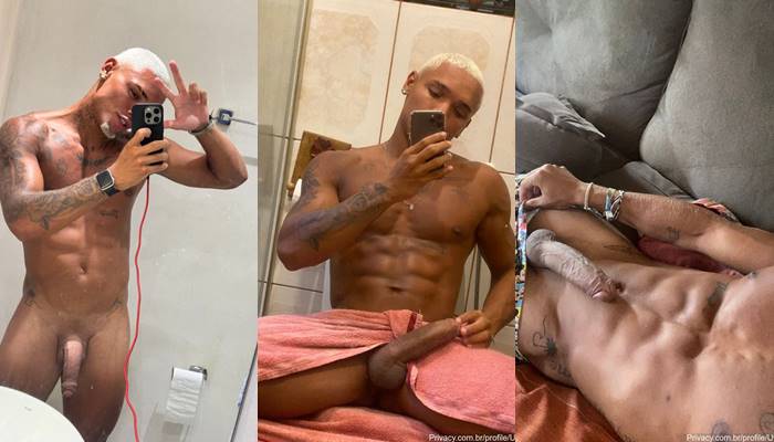 Rio de Janeiro native Uweliton jerks off