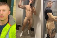 GymLadChris69 jerks off and licks up his cum