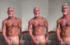 Mature fit guy jerks off