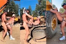 Matt Dubbe fucks Parker Nolan against a bulldozer