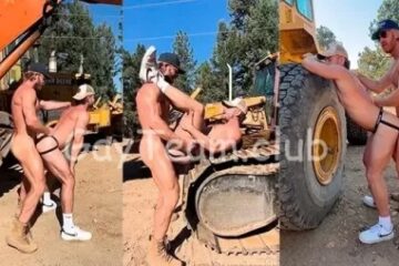Matt Dubbe fucks Parker Nolan against a bulldozer