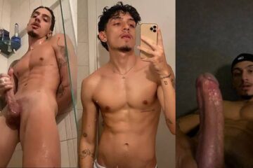 TikToker Pedro Del Penho (delpenho) jerks off in the shower