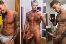 Late night jerk of Chris Diamond’s uncut cock