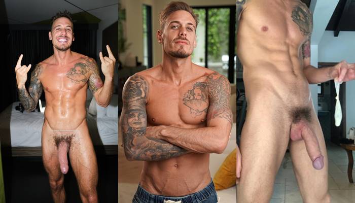 Chris Diamond has a chat with you before he jerks off in the kitchen