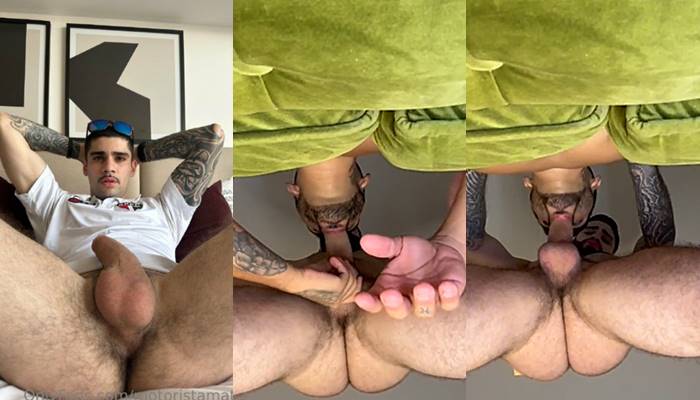 Watch a cock get sucked from above you