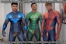 FitNarad, Josh Watson and Danny Soar jerk off in costume