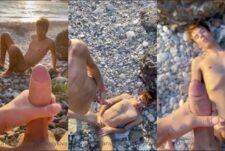 svandylove – jerking on the beach