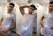 Fitnarad shows off in a wet shirt