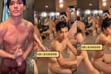 Fit Chinese guy jerks off