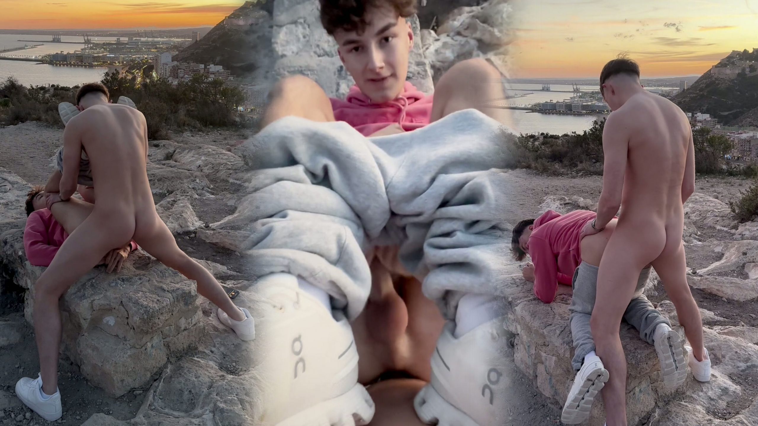 Alo_Twink and Oskarx fuck at the overlook at sunset