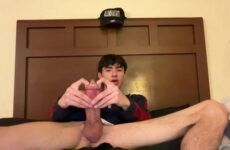 Vasistone – jerking my fat cock into a condom