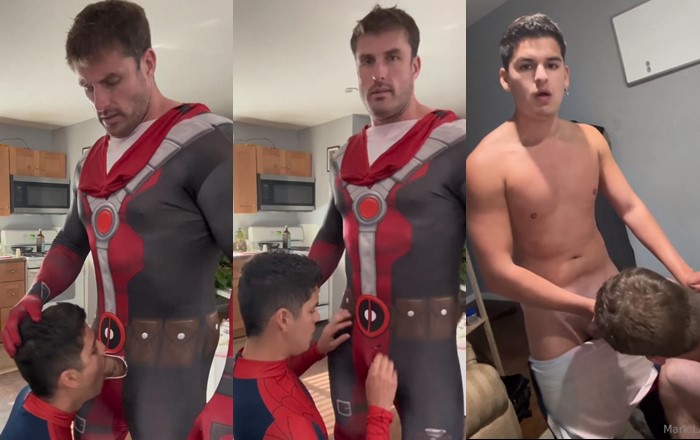 Marx Lax gets sucked in his costume