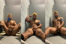 Jerking off in the gym locker room and showing off my muscles – Zain Holt (fmelovely)