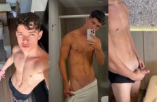 Charles Matheus jerks off in the shower