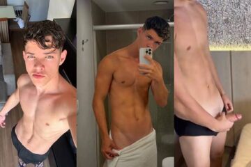 Charles Matheus jerks off in the shower