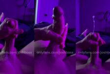Slowly edging my cock and shooting a big load over myself – Josh Boss