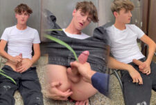 Svandylove – Sven gets jerked on the terrace