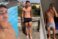 Pedrinho Fhaz jerks off in the shower