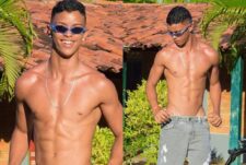 MacDove shows off his rock hard cock