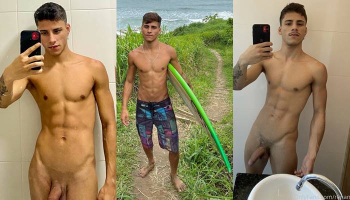 Renan Kalany jerks his twink cock