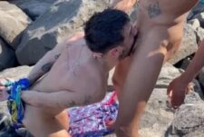 Beach Toy – Two Men, One Hole – Fernando Brutto, Gabriel Paxxeco, Rick Paixao group fuck on the beach