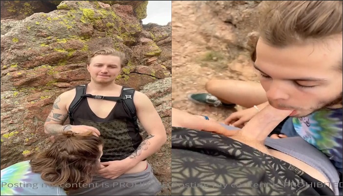 Taking a break from a hike to get my cock sucked